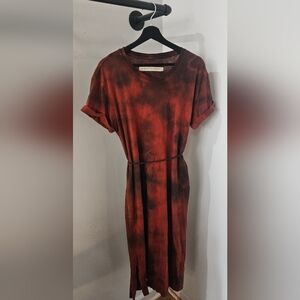 Raquel Allegra Tie Dye Short Sleeve Maxi Dress
